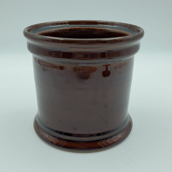 Rogers Pottery Brown Lidded Jar Brown Glaze Cookie Jar Canister Made in England - Picture 5 of 8